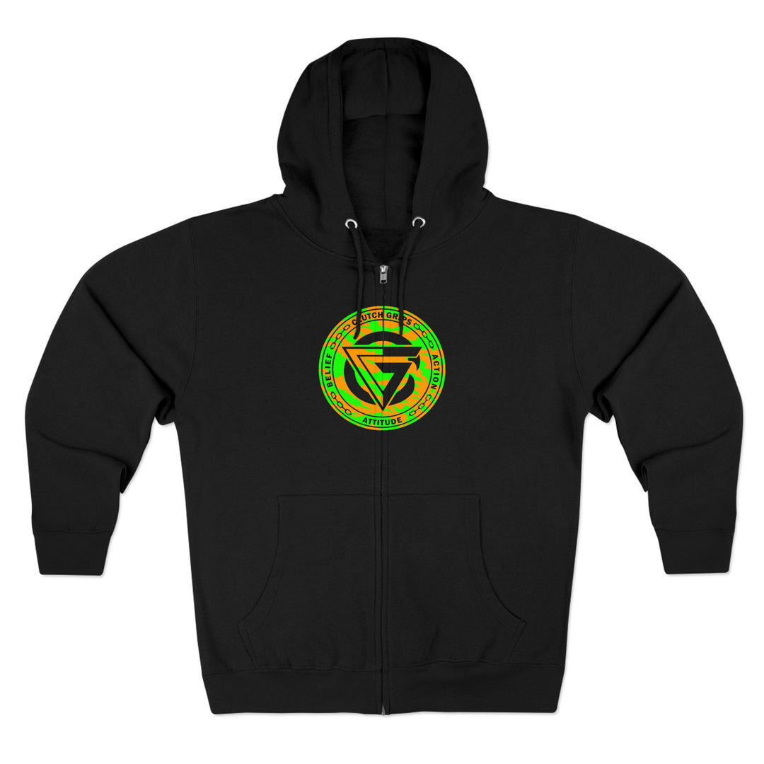 TIGER VS TIGER GREEN ORANGE /WELCOME TO THE JUNGLE ZIP UP