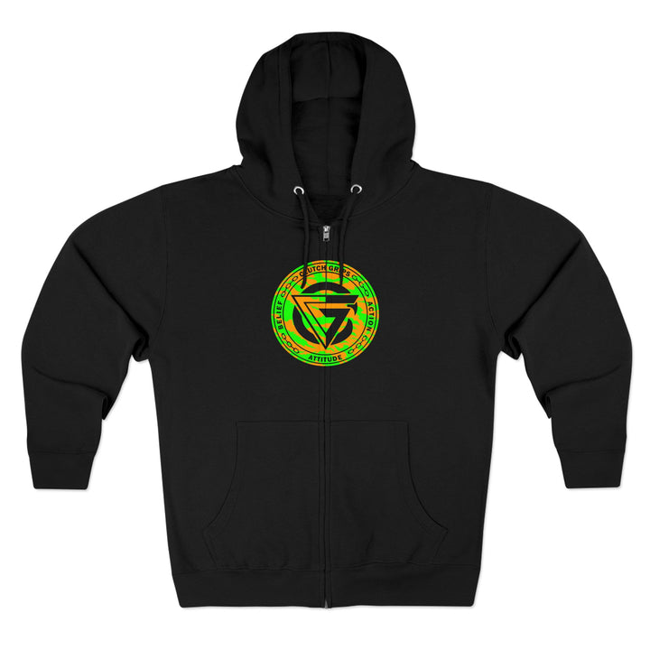 TIGER VS TIGER GREEN ORANGE /WELCOME TO THE JUNGLE ZIP UP