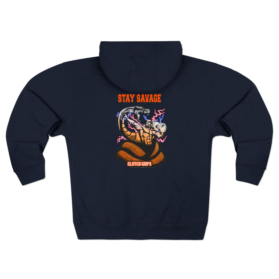 MAC VS SNAKE ORANGE WHITE FADE /STAY SAVAGE ZIP UP
