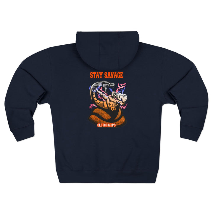 MAC VS SNAKE ORANGE WHITE FADE /STAY SAVAGE ZIP UP
