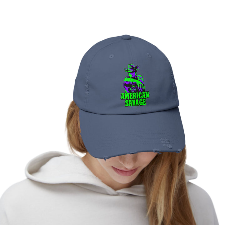 COWBOY KILLER PURPLE GREEN /AMERICAN SAVAGE CAP