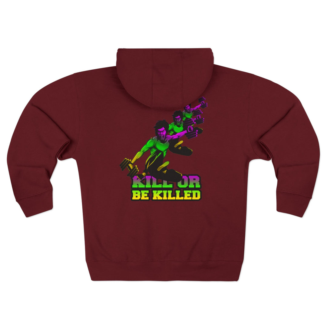 CG LIFT KICK YELLOW GREEN PURPLE FADE /KILL OR BE KILLED ZIP UP