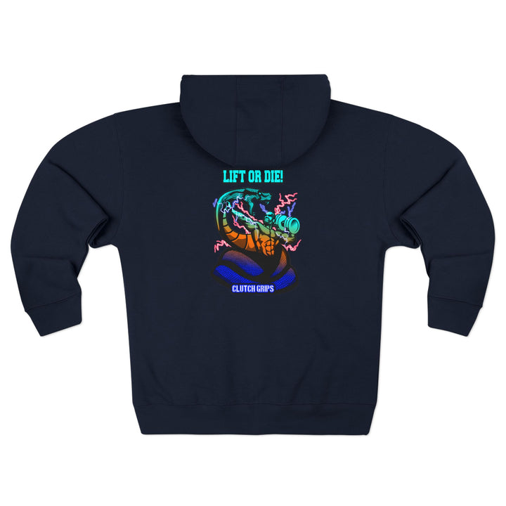 MAC S SNAKE BLUE ORANGE AQUA /LIFT OR DIE ZIP UP