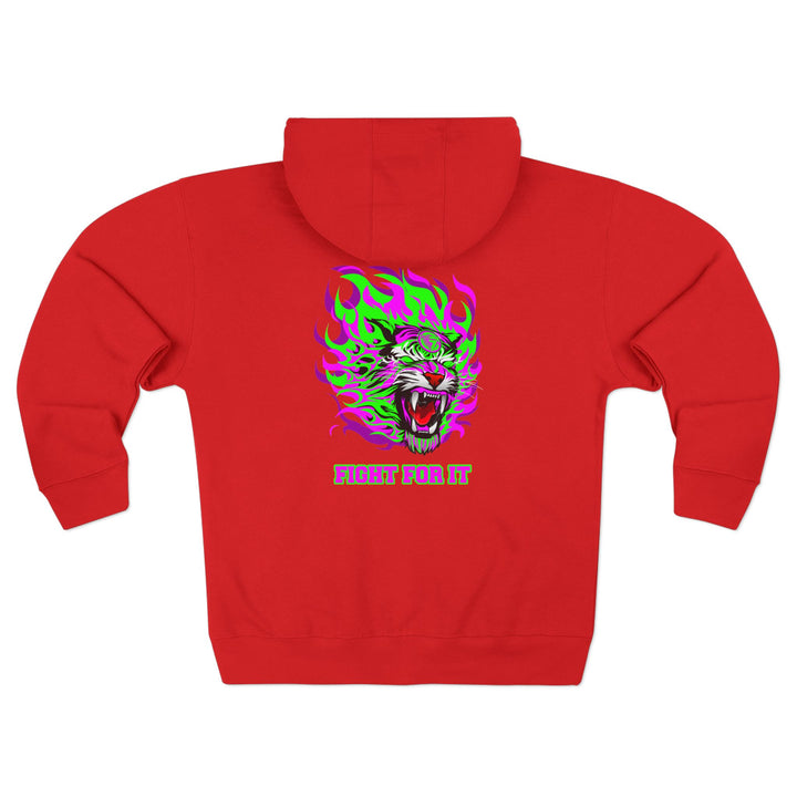 CG TIGER FLAME PURPLE GREEN /FIGHT FOR IT ZIP JACKET