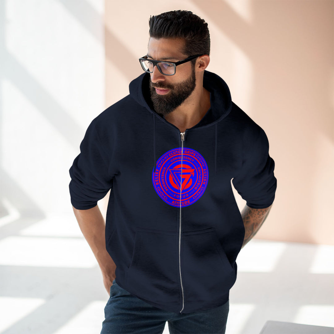 MAC VS SNAKE RED BLUE /LIFT OR DIE ZIP UP