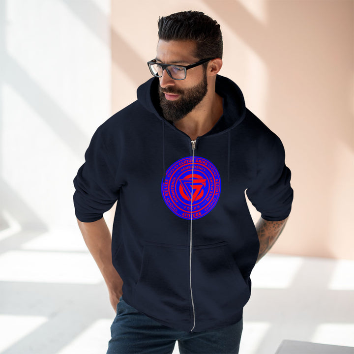 MAC VS SNAKE RED BLUE /LIFT OR DIE ZIP UP
