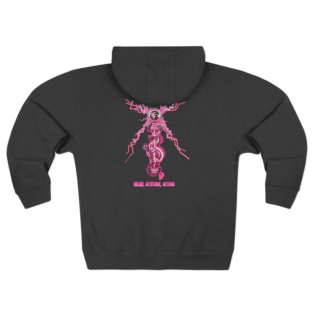 CG DRAGON BELLE LIGHTNING PINK/BELIEF ATTITUDE ACTION ZIP UP