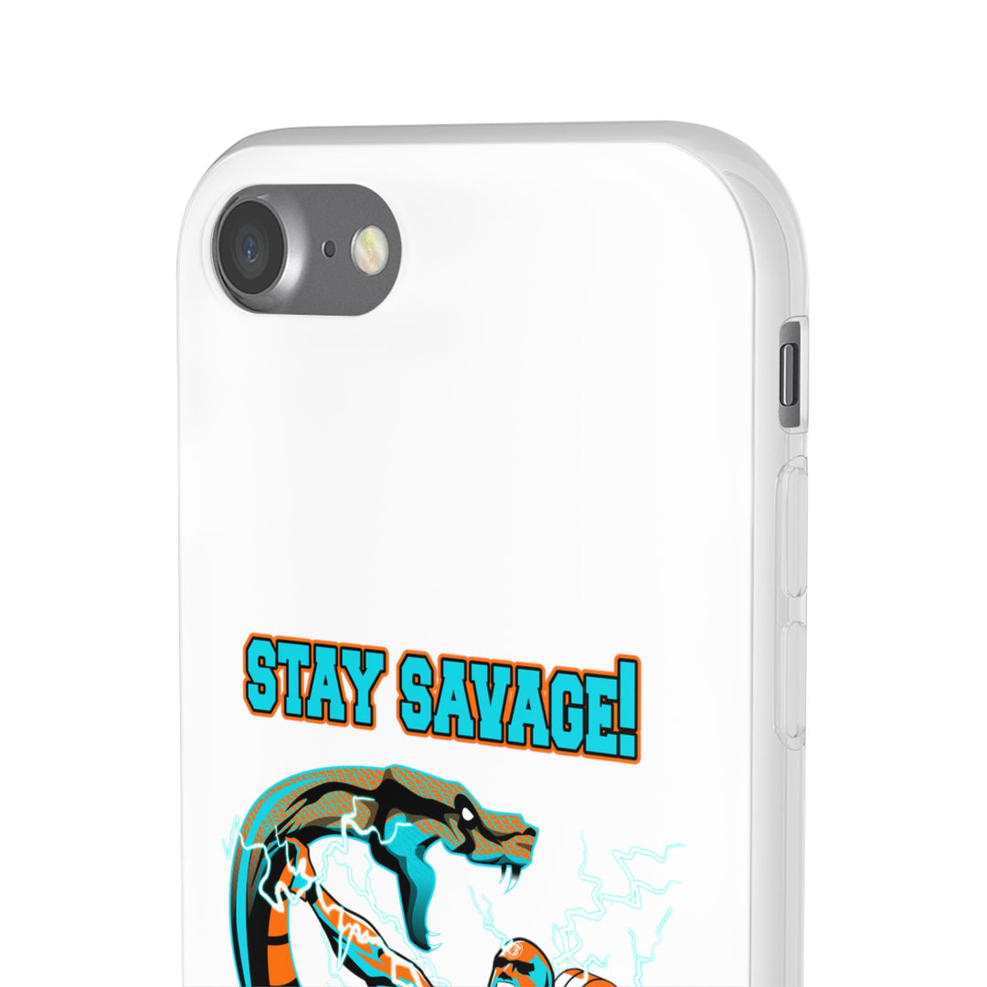 MAC VS SNAKE MIAMI COLORS AQUA ORANGE PHONE CASE /STAY SAVAGE