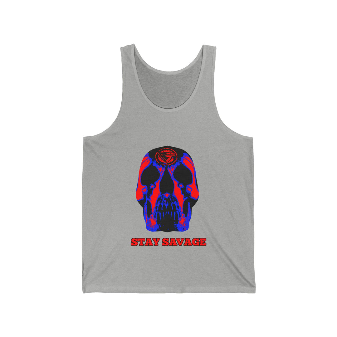 SKULLATOR TANK RED BLUE /STAY SAVAGE