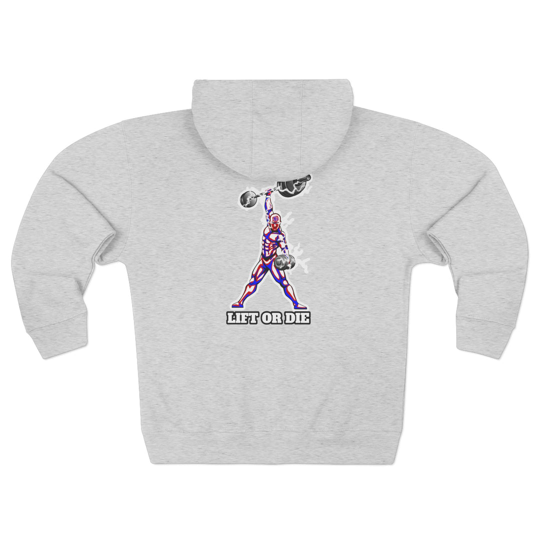 MAC POWER LIFT RED BLUE WHITE/LIFT OR DIE ZIP UP