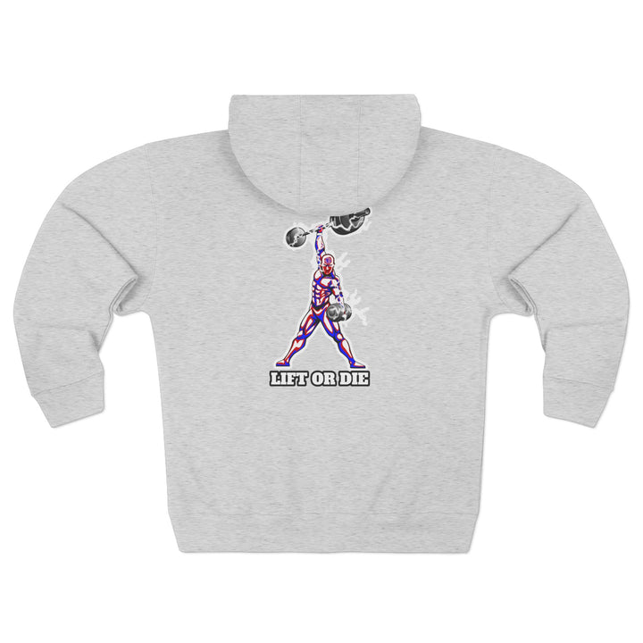 MAC POWER LIFT RED BLUE WHITE/LIFT OR DIE ZIP UP
