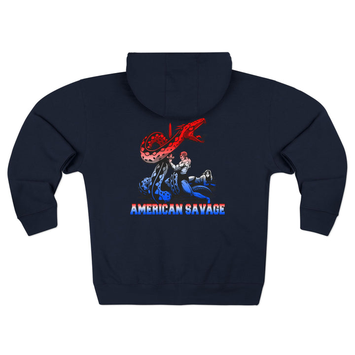 CG SERPENT SLAYER RED WHITE BLUE FADE /AMERICAN SAVAGE ZIP UP