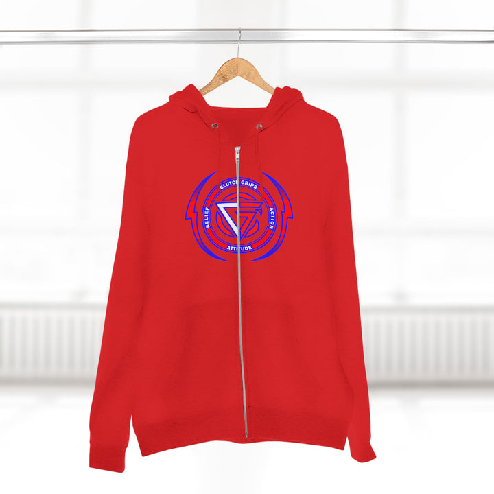 SAMURAI MASK RED WHITE BLUE /CLUTCHGRIPS  ZIP UP