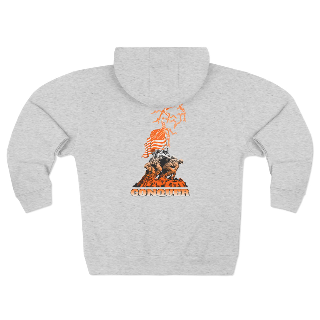 CG A AMERICAN WARRIORS ORANGE WHITE FADE /CONQUER ZIP UP