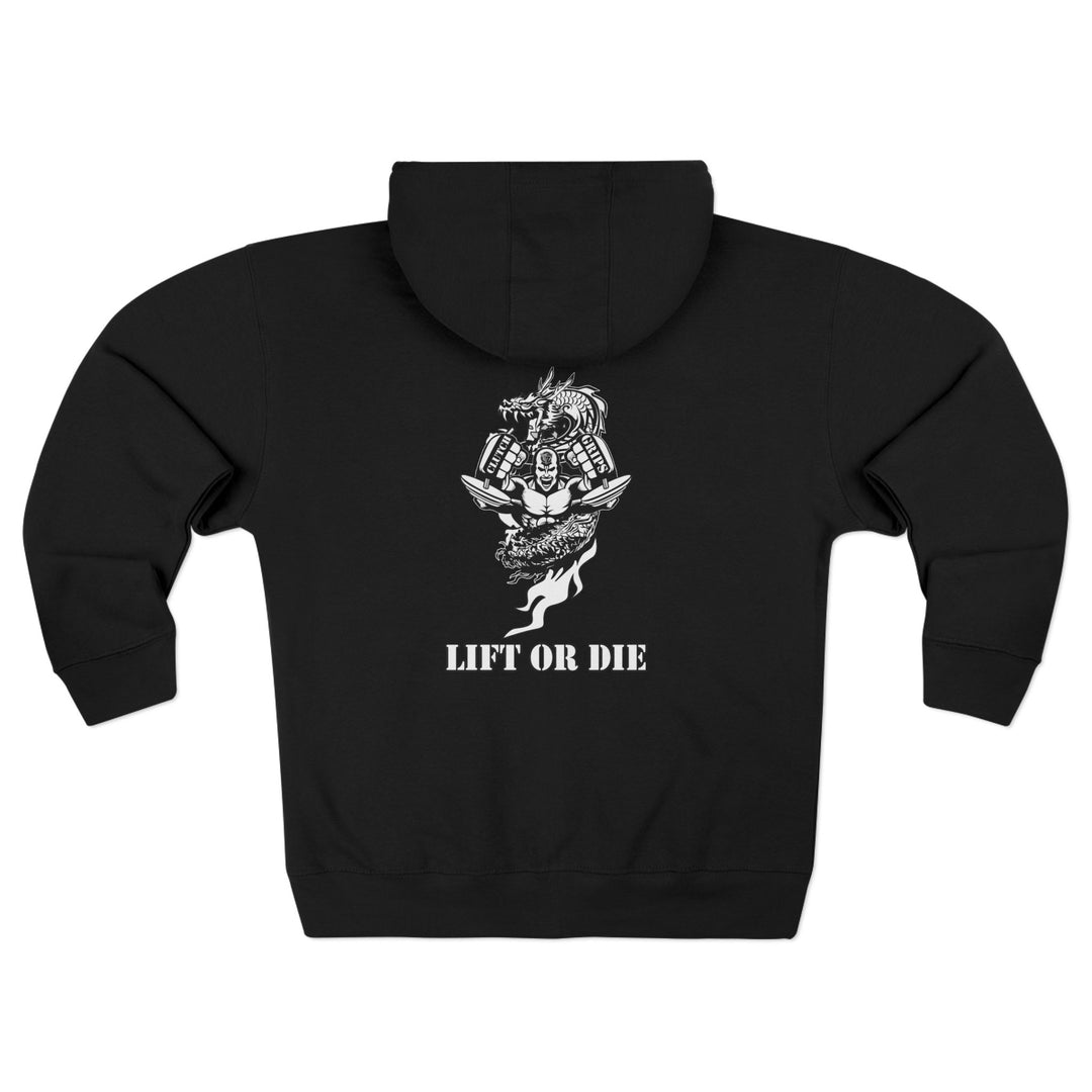 CG DRAGON MAC SNAP BLACK WHITE /LIFT OR DIE ZIP UP