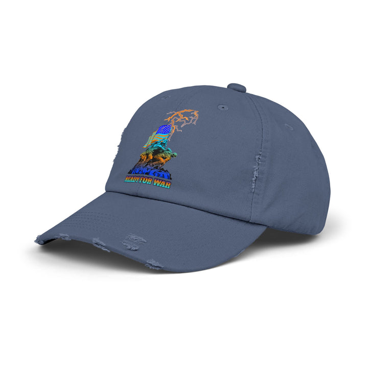 AMERICAN WARRIOR BLUE ORANGE AQUA/READY FOR WAR CAP