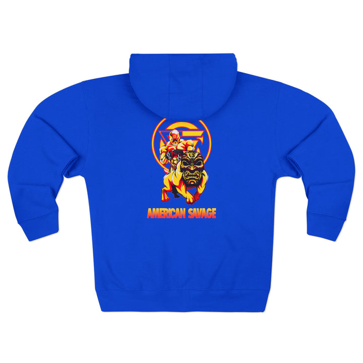 CG ANGRY DOG GOLD RED DIAMOND/AMERICAN SAVAGE ZIP UP