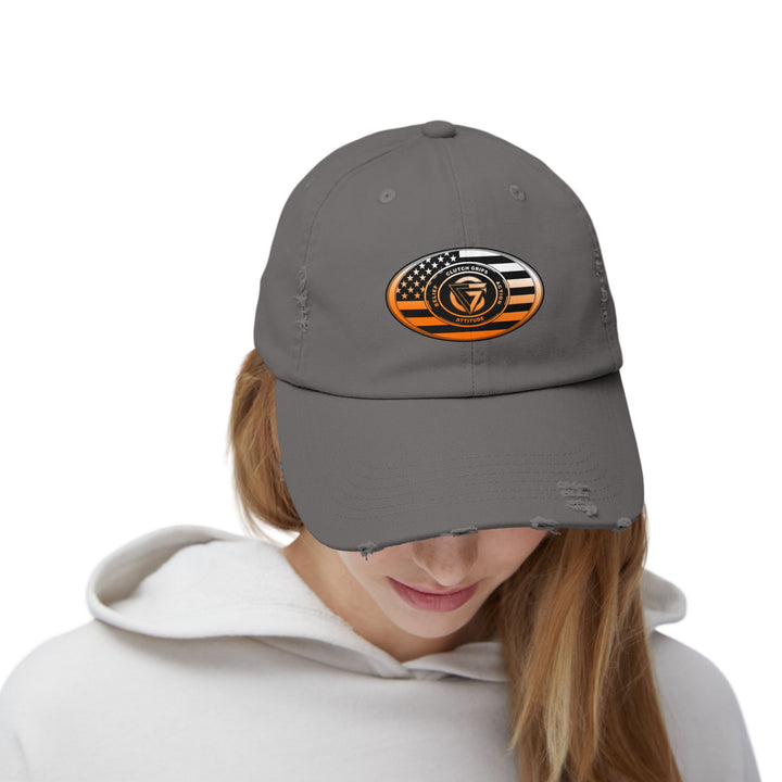 CG ORANGE WHITE FADE OVAL FLAG CAP