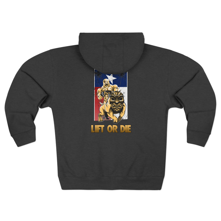 CG ANGRY DOG LONE STAR TEXAS STYLE /LIFT OR DIE ZIP UP