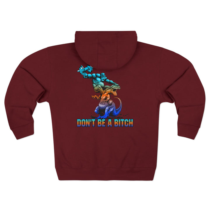 CG APE VS ZILLA 2ND FIGHT BLUE ORANGE AQUA /DONT BE A BITCH ZIP UP