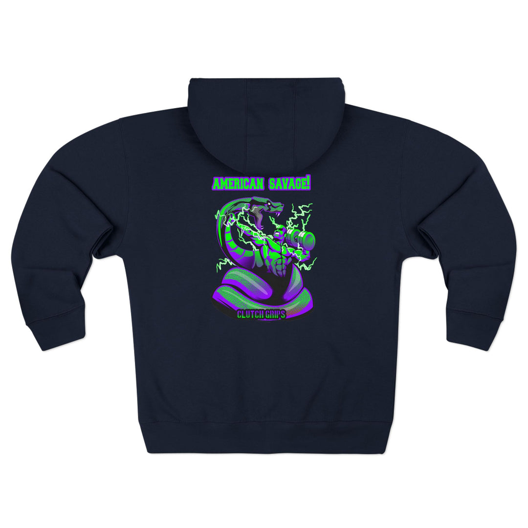 MAC VS SNAKE PURPLE GREEN /AMERICAN SAVAGE ZIP UP