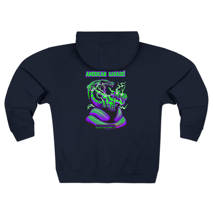 MAC VS SNAKE PURPLE GREEN /AMERICAN SAVAGE ZIP UP