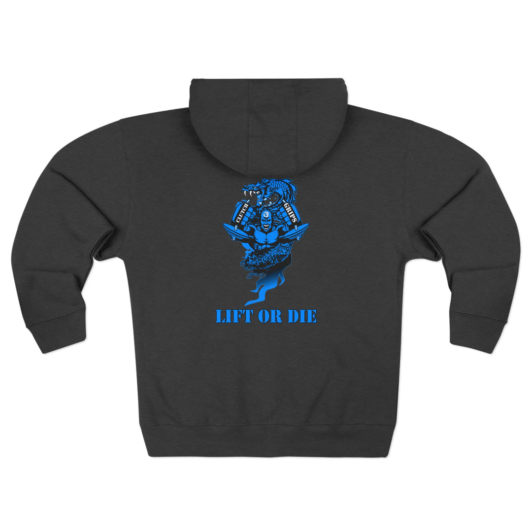 MAC SNAP DRAGON BLUE /LIFT OR DIE ZIP UP