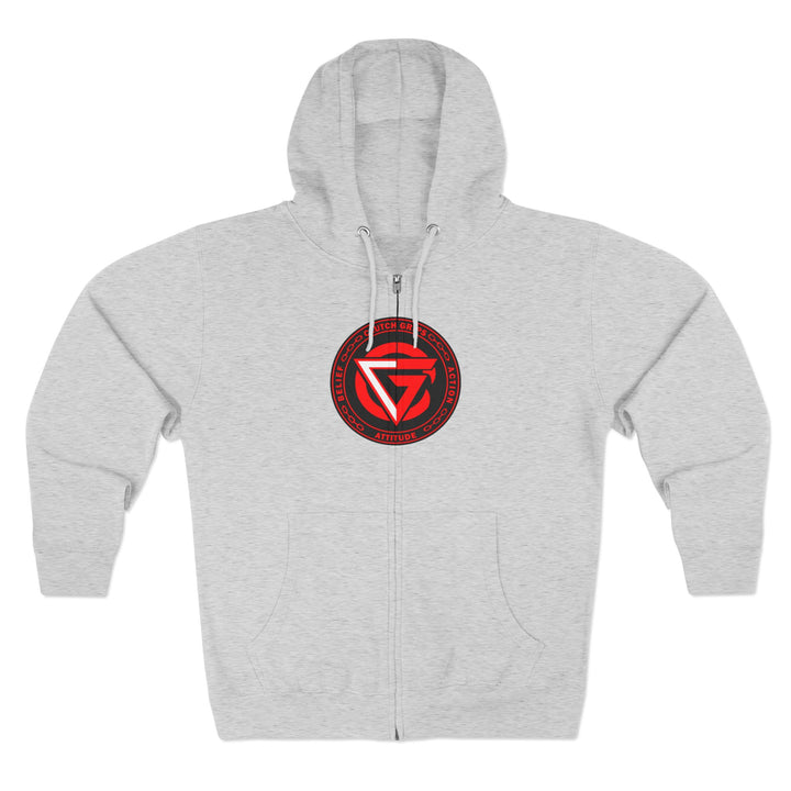 ENTER THE MAC RED BLACK /AMERICAN SAVAGE ZIP UP