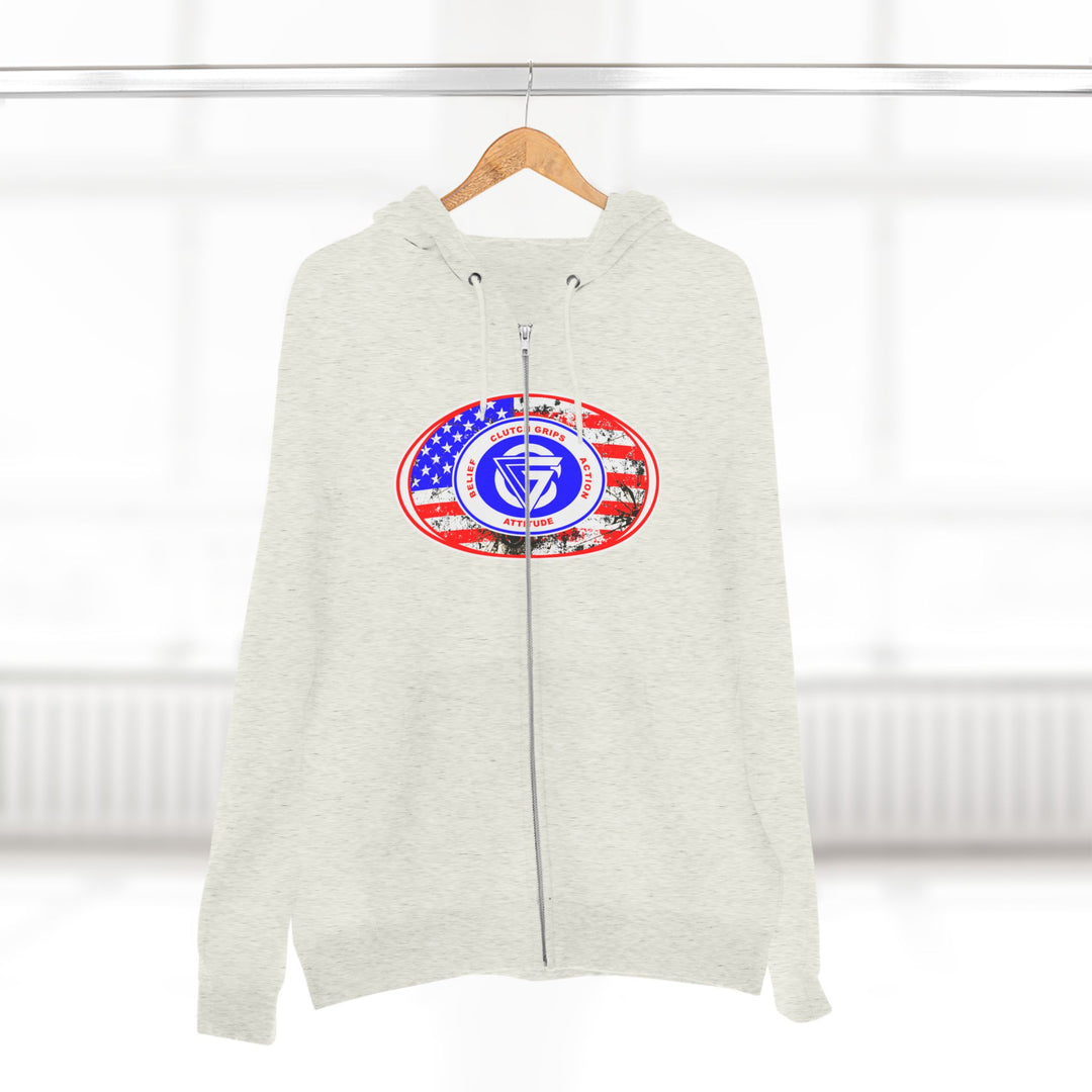 AMERICAN WARRIOR TRIBUTE  RED WHITE BLUE/AMERICAN SAVAGE ZIP UP