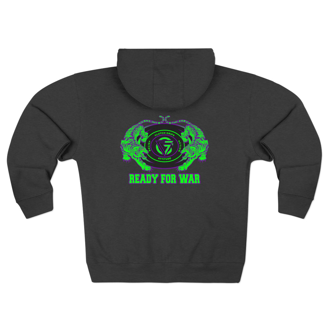 CG TIGER VS TIGER PURPLE GREEN /READY FOR WAR ZIP UP