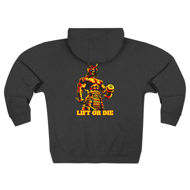 CG SAMURAI GYM MASTER DIAMOND GOLD RED BLACK/LIFT OR DIE ZIP UP