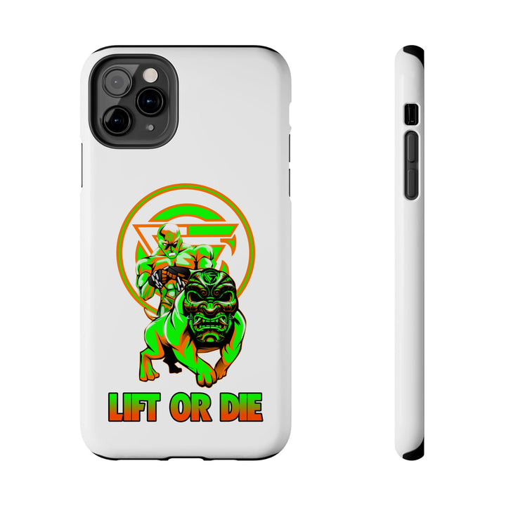 ANGRY DOG ORANGE GREEN PHONE CASE /LIFT OR DIE