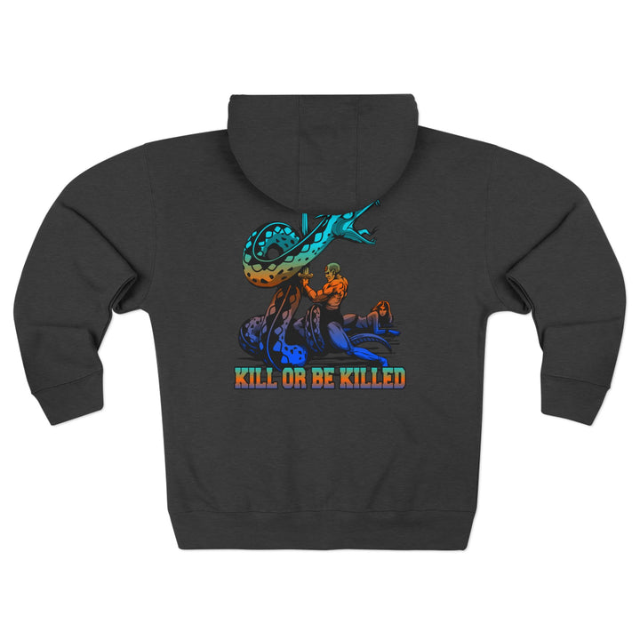 CG SERPENT SLAYER BLUE ORANGE AQUA /KILL OR BE KILLED ZIP UP