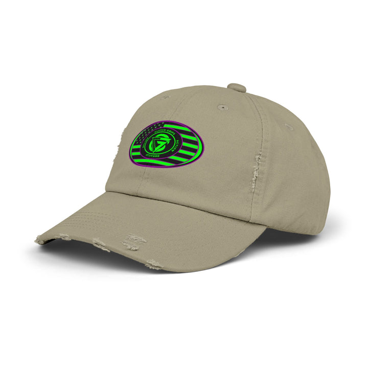 CG PURPLE GREEN FLAG OVAL CAP