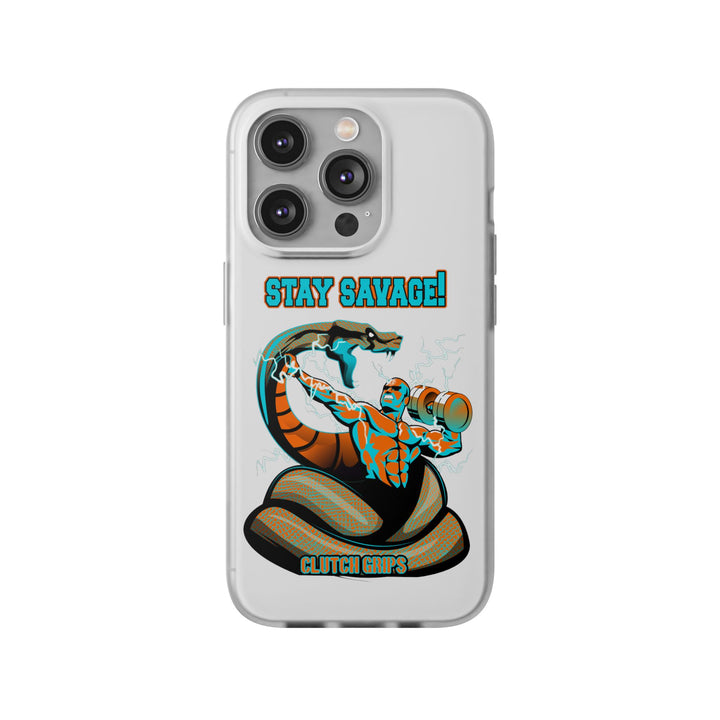 MAC VS SNAKE MIAMI COLORS AQUA ORANGE PHONE CASE /STAY SAVAGE