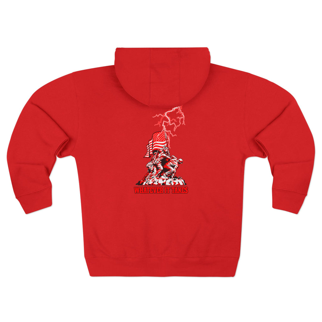 CG AMERICAN WARRIOR RED WHITE /WHATEVER IT TAKES ZIP UP