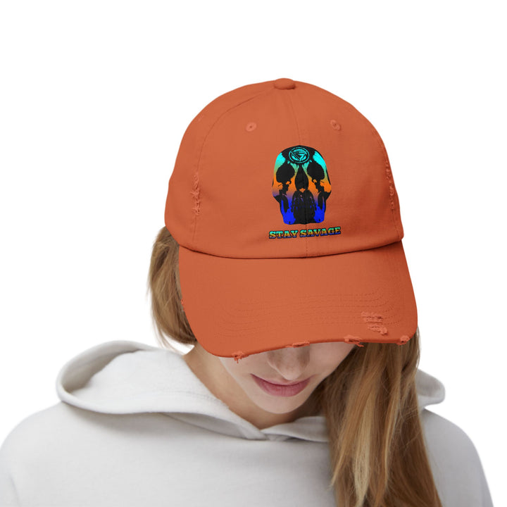 CG SKULL BLUE ORANGE AQUA FADE /STAY SAVAGE CAP