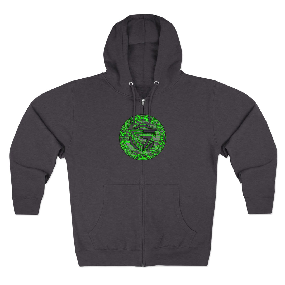CG ANGRY DOG GREEN GREY CAMO /LIFT OR DIE ZIP UP