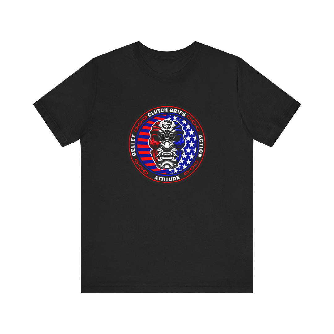 CG RED WHITE BLUE FLAG MASK COIN