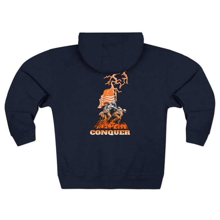 CG A AMERICAN WARRIORS ORANGE WHITE FADE /CONQUER ZIP UP