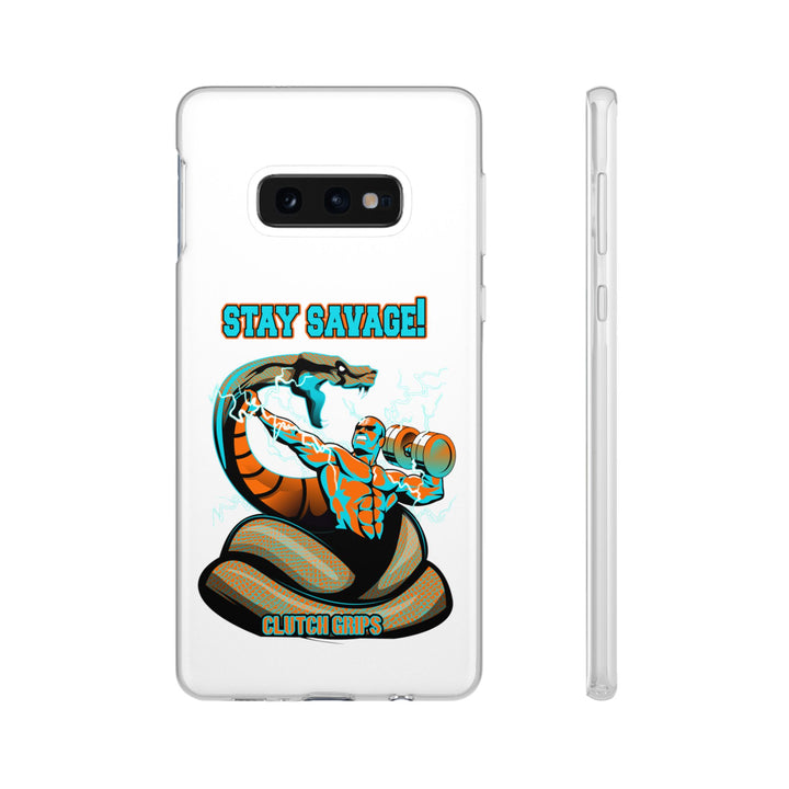 MAC VS SNAKE MIAMI COLORS AQUA ORANGE PHONE CASE /STAY SAVAGE