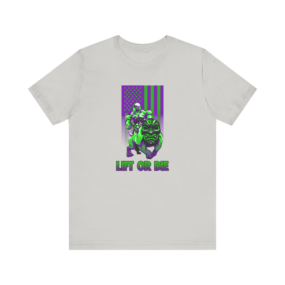 ANGRY DOG PURPLE GREEN FLAG/LIFT OR DIE