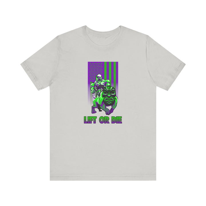 ANGRY DOG PURPLE GREEN FLAG/LIFT OR DIE