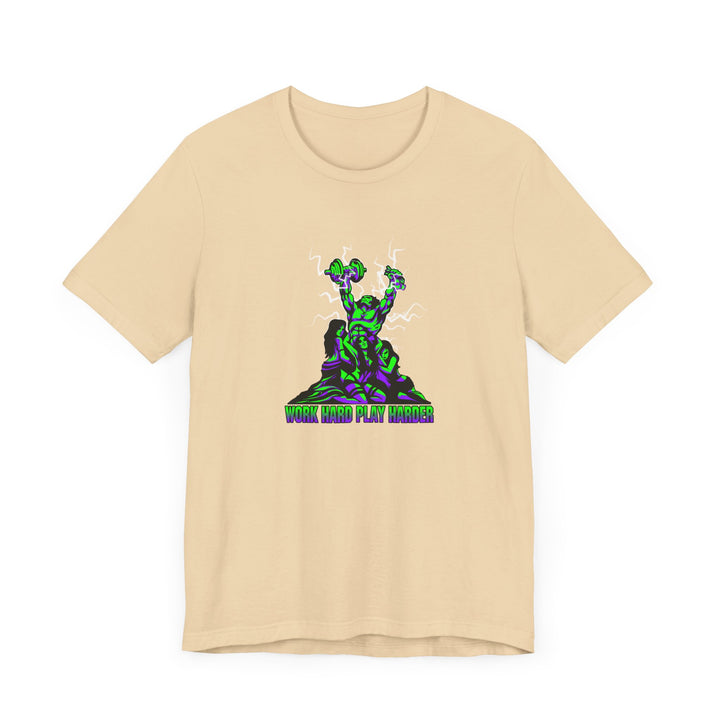 CG CONFIDENCE MAN PURPLE GREEN/WORK HARD PLAY HARD