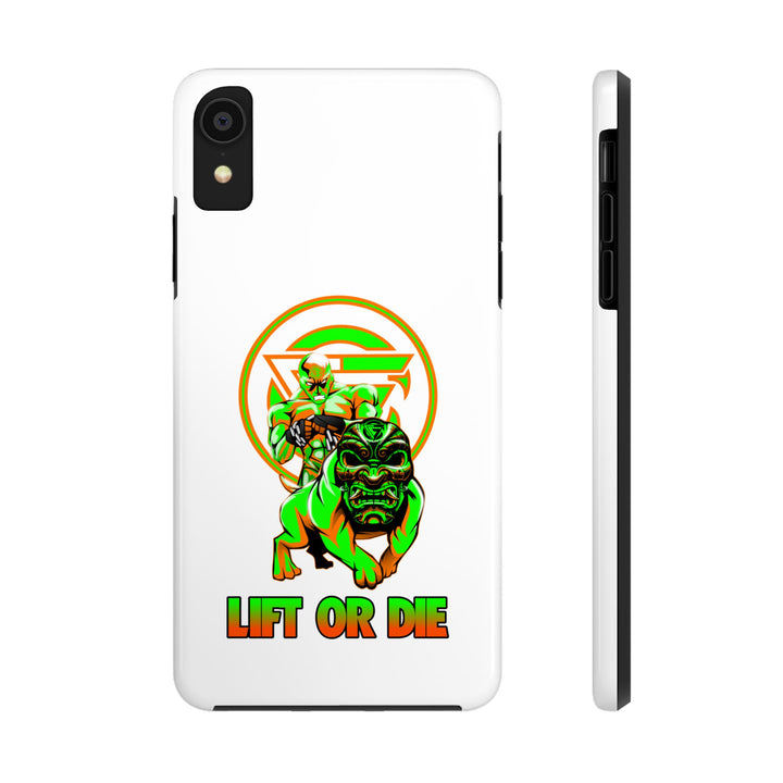 ANGRY DOG ORANGE GREEN PHONE CASE /LIFT OR DIE