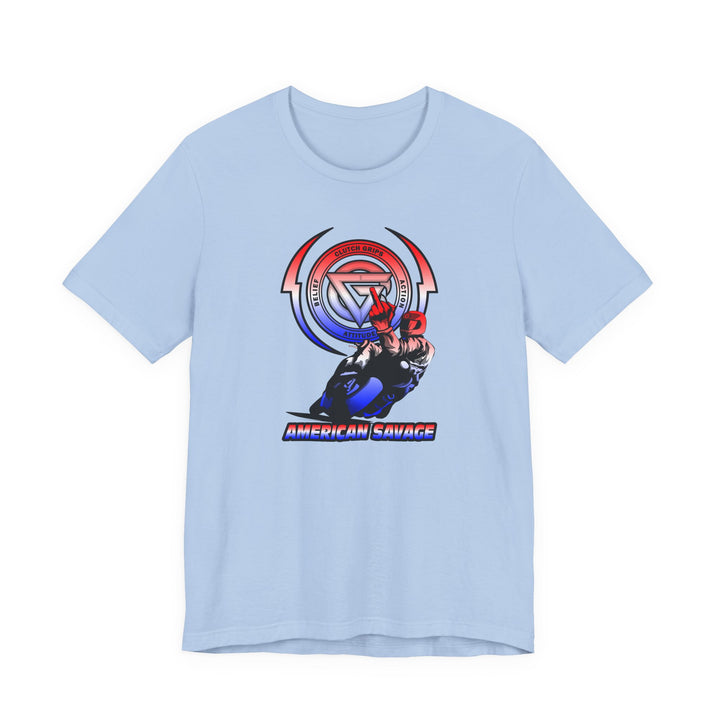 EZ RIDER W/LIGHTNING LOGO RED WHITE BLUE FADE/AMERICAN SAVAGE