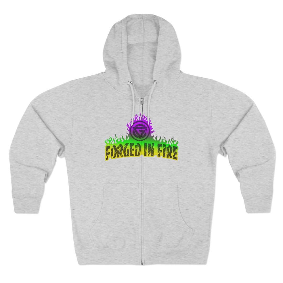 CG LIFT KICK YELLOW GREEN PURPLE FADE/WELCOME TO THE JUNGLE ZIP UP