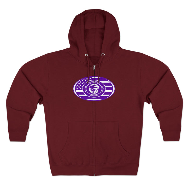 CG PATRIOT WARRIOR PURPLE WHITE /DONT BE A BITCH ZIP UP