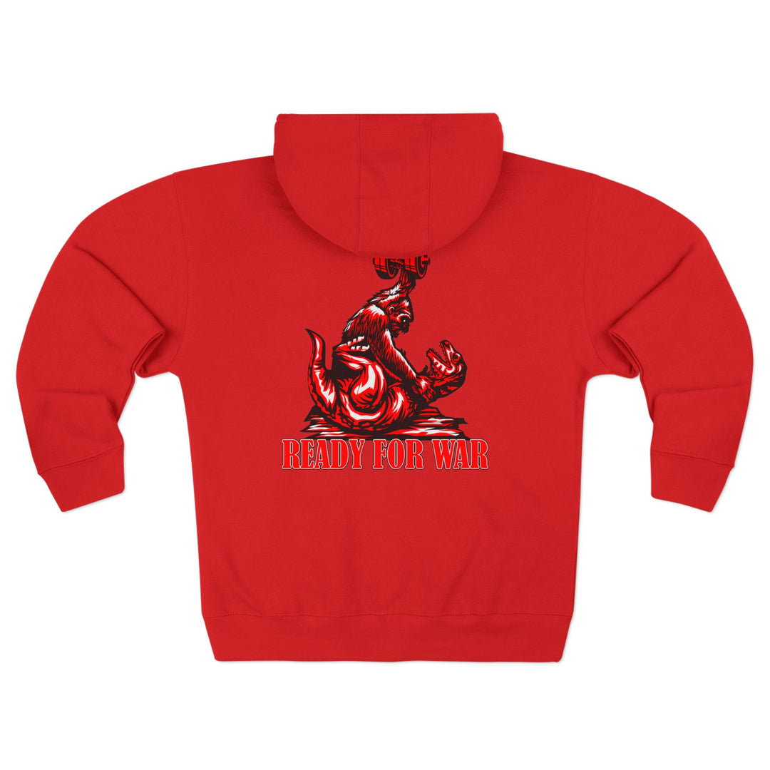 CG APE VS ZILLA RED WHITE /READY FOR WAR ZIP UP