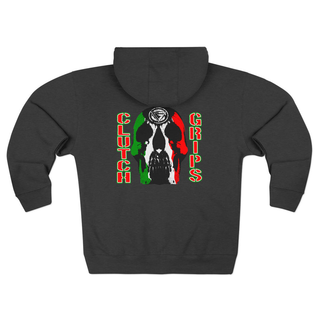 CG SKULL RED WHITE GREEN/CLUTCHGRIPS ZIP UP